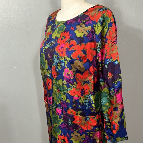 J. Crew Jules Silk Dress in Ashbury Floral Size 0- gently used - Picture 7 of 15